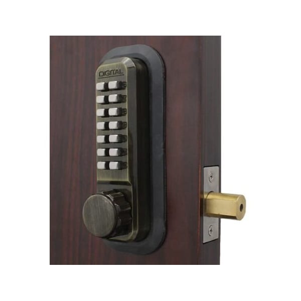 Mechanical Keyless Combination Deadbolt Lock Double Combination Antique Brass
